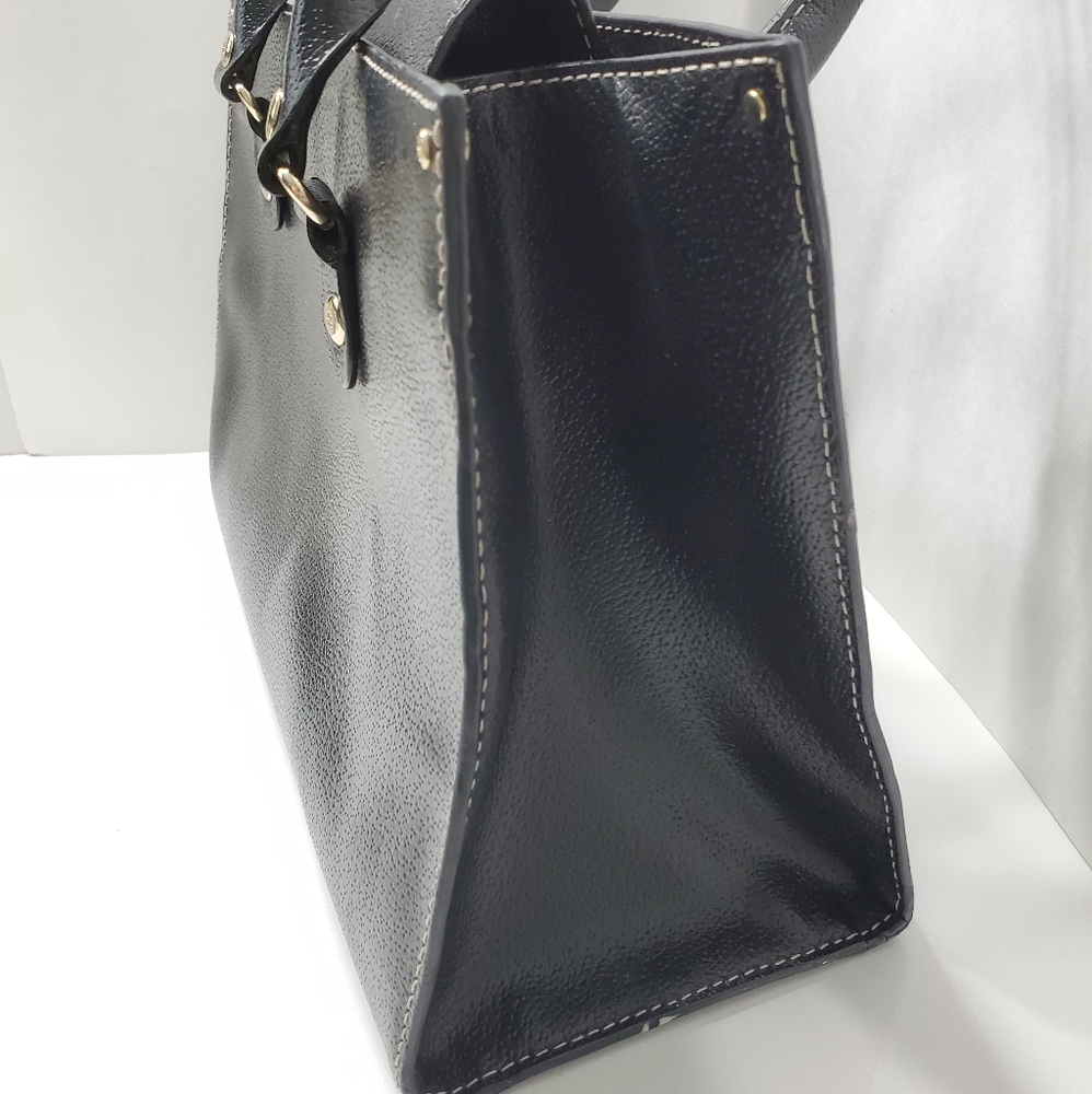 Kate Spade NY Black Leather Tote Handbag - Picture 7 of 8